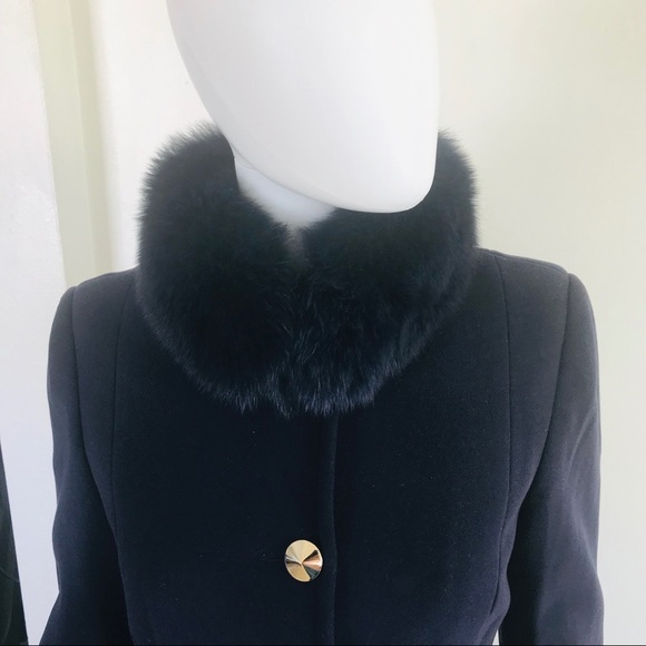 New‎ Woman's Removable Raccoon Fur Collar Coat - Picture 7 of 8